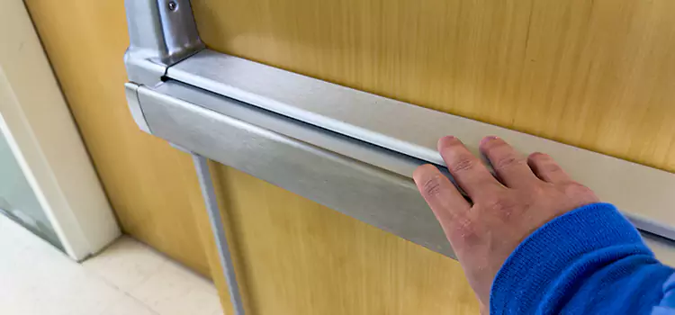 Installing a Push Bar on a Door Brushy Creek